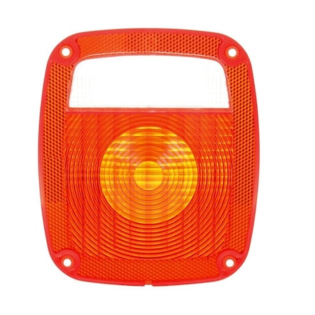 Truck-Lite Signal-Stat, Rectangular, Red, Polycarbonate, Replacement Lens 9049